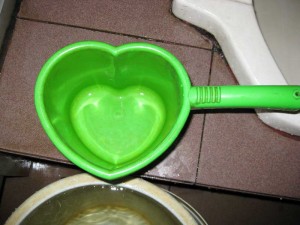 Das Wasserschöpferherzchen zum Nachspülen